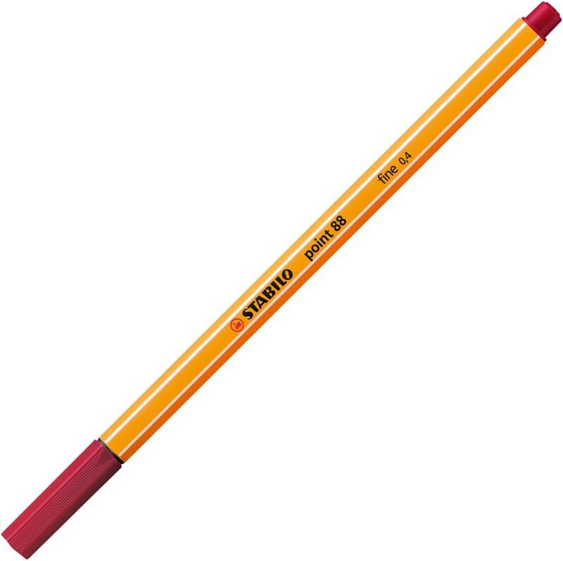 STABILO Point 88 Fineliner 0,4 mm Ronde punt Rood