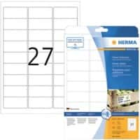 HERMA Etiketten 10903 Klevend A4 Wit 63,5 x 29,6 mm  25 Vellen à 27 Etiketten