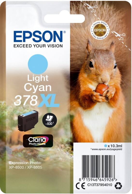 Epson 378XL Origineel Tonercartridge C13T37954010 lichtcyaan