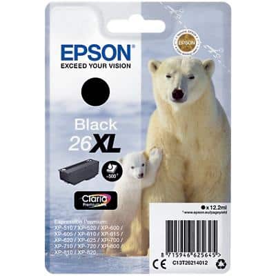 Epson 26XL Origineel Inktcartridge C13T26214012 Zwart