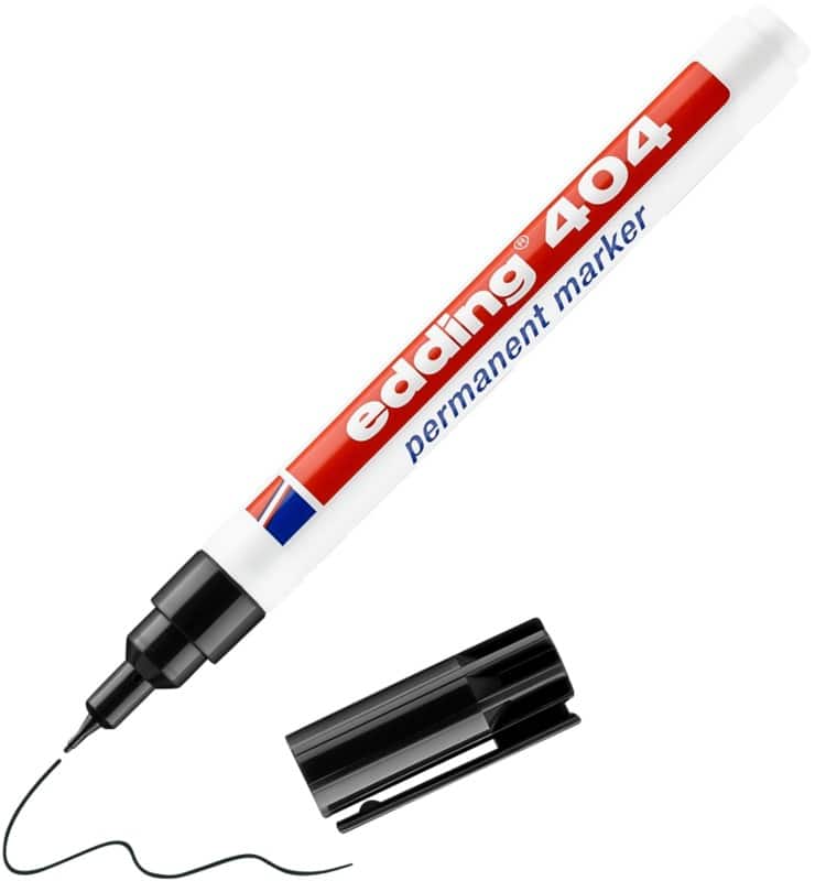 edding 404 Permanentmarker Extra Fijn Ronde punt  -   Zwart Niet Navulbaar Waterbestendig