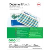 GBC Document Lamineerhoezen A6 Glanzend 75 micron (2 x 75) Transparant 100 Stuks