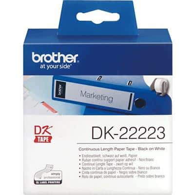 Brother DK-22223 Authentiek Continue papiertape Zelfklevend Zwart op wit 50 mm x 30.5