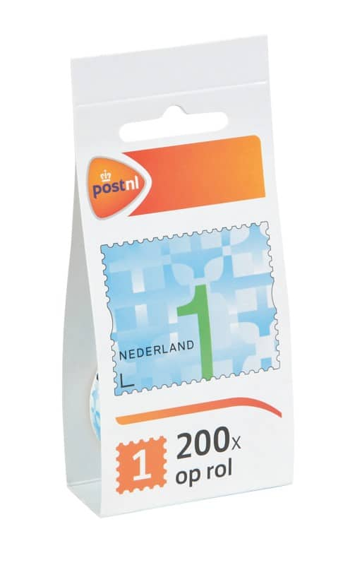 Postnl postzegelrol nederland waarde 1 200 stuks op rol zelfklevend