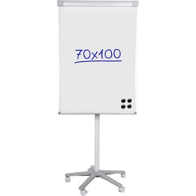 Office Depot Vrijstaande Mobiele Flipover in hoogte verstelbaar Executive 70 X 100 cm Zilver