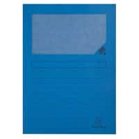 Exacompta L-mappen Forever 50102E A4 Blauw Recycled papier Met venster 22 x 31 cm 100 Stuks