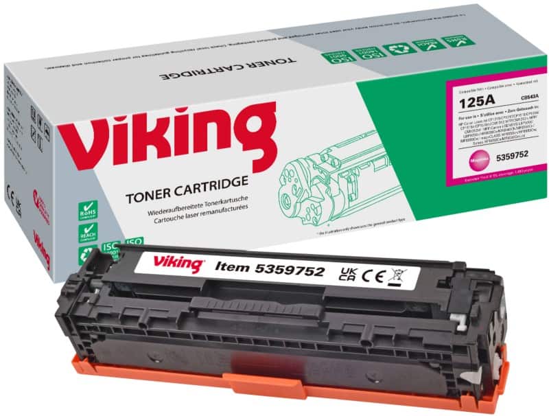 Viking 125A compatibele HP tonercartridge CB543A magenta