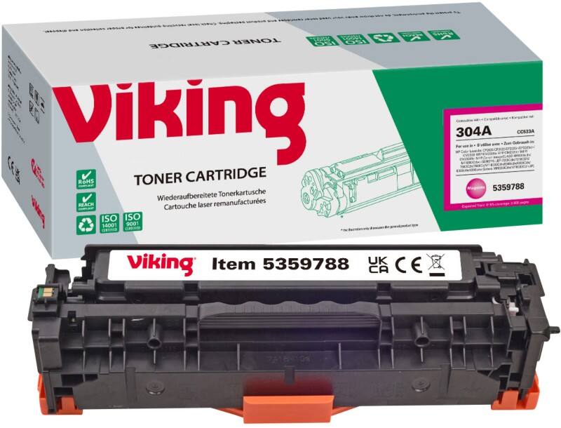 Viking 304A compatibele HP tonercartridge CC533A magenta