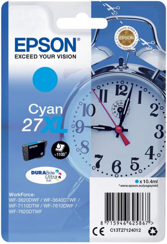 Epson 27XL Origineel Inktcartridge C13T27124012 Cyaan