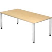 Hammerbacher Q Series Hoogteverstelbaar Bureau Rechthoekig Ahorn 4 voeten 1.000 (B) x 685 (H) mm Hout