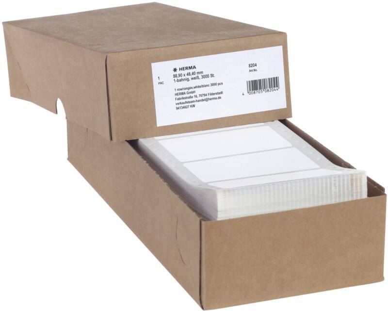 HERMA Etiketten 8204 Klevend Wit 88,9 x 48,4 mm  3000 Stuks