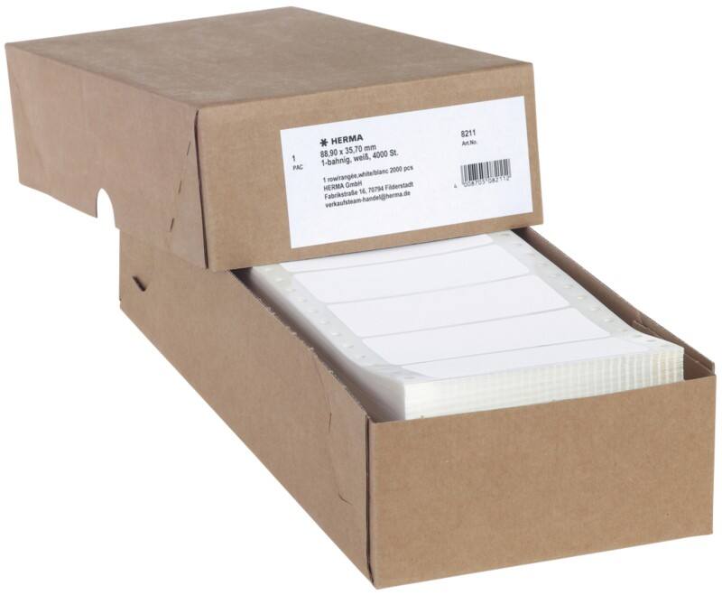 HERMA Etiketten 8211 Klevend Wit 88,9 x 35,7 mm  4000 Stuks