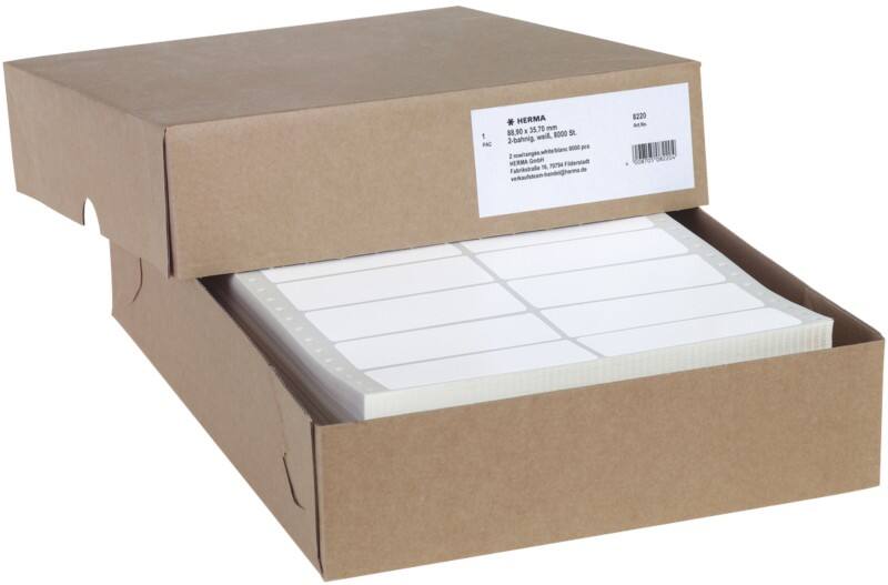HERMA Etiketten 8220 Klevend Wit 88,9 x 35,7 mm  8000 Stuks