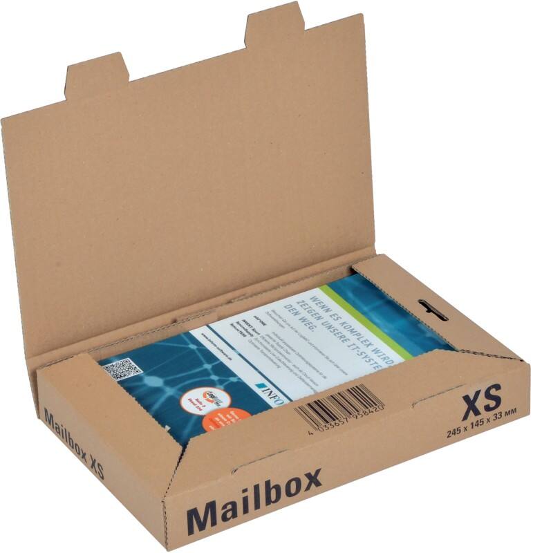 ColomPac Verzenddozen Mail-Box XS Bruin 250 (B) x 158 (D) x 39 (H) mm