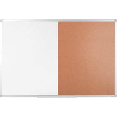 Viking combinatiebord kurk, melamine magnetisch bruin, wit 60 x 45 cm