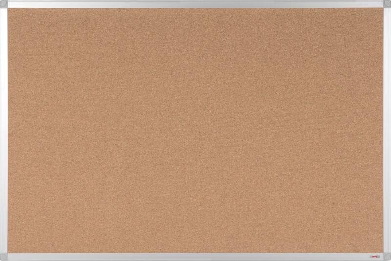 Viking Prikbord Niet magnetisch Wandmontage Kurk 120 (B) x 0,81 (D) x 90 (H) cm Aluminium Bruin