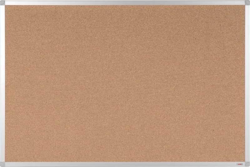 Viking Kurk Prikbord Niet magnetisch Wandmontage 90 (B) x 0,81 (D) x 60 (H) cm Aluminium Bruin