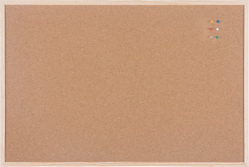 Viking Kurk Prikbord Niet magnetisch 120 (B) x 1,4 (D) x 90 (H) cm Hout Bruin