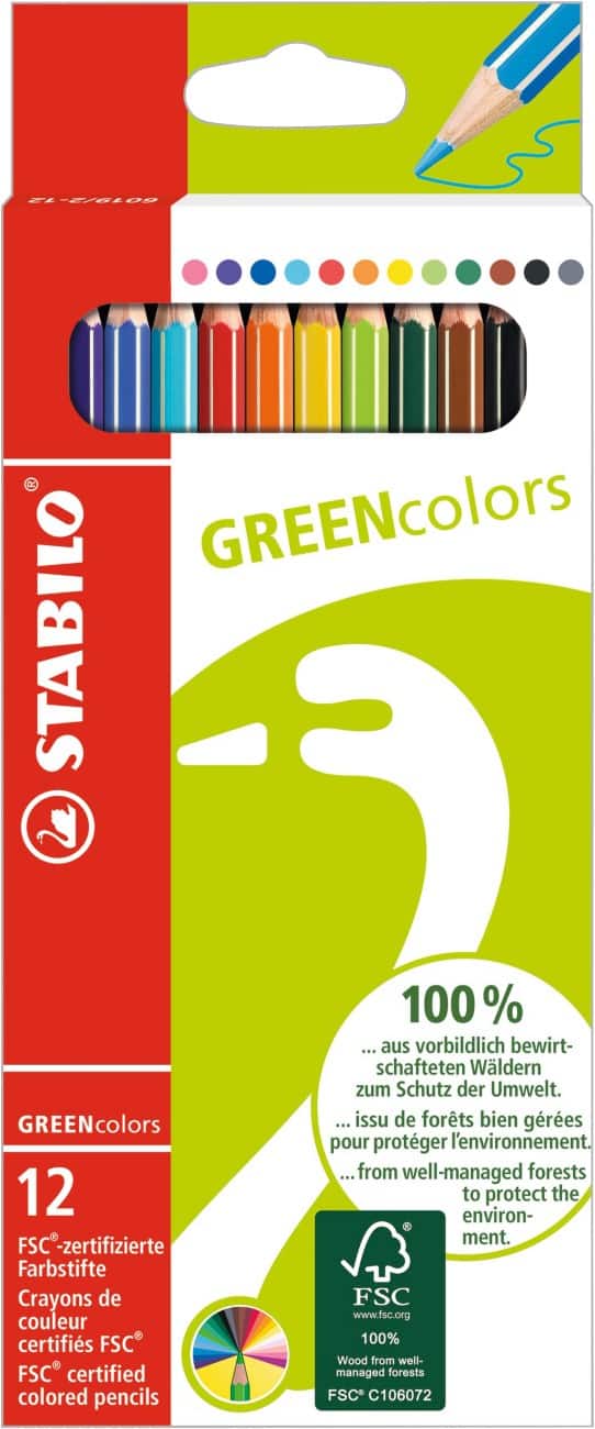 STABILO GREENcolors Kleurpotloden Assortiment 12 Stuks