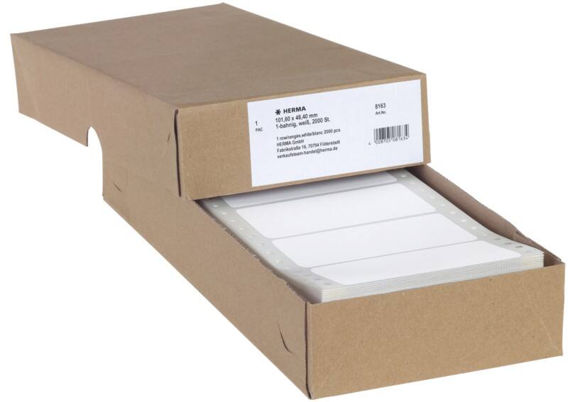 HERMA Etiketten 8163 Klevend Wit 101,6 x 48,4 mm  2000 Stuks