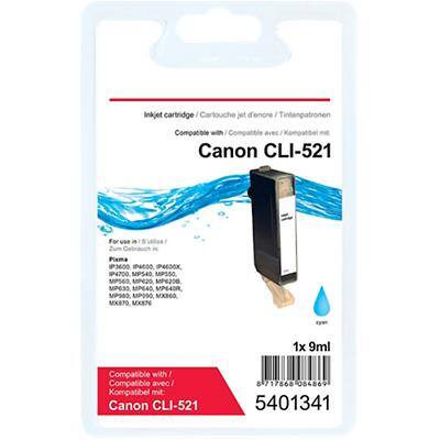 Office Depot Compatibel Canon CLI-521C Inktcartridge Cyaan