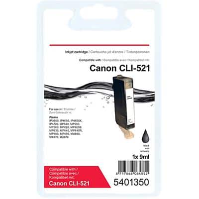 Office Depot Compatibel Canon CLI-521BK Inktcartridge Zwart