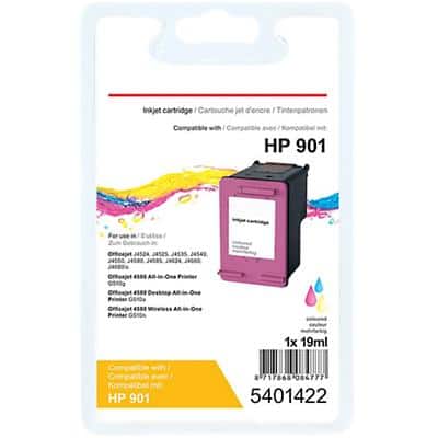 Office Depot 901 compatibele HP inktcartridge CC656A cyaan, geel, magenta