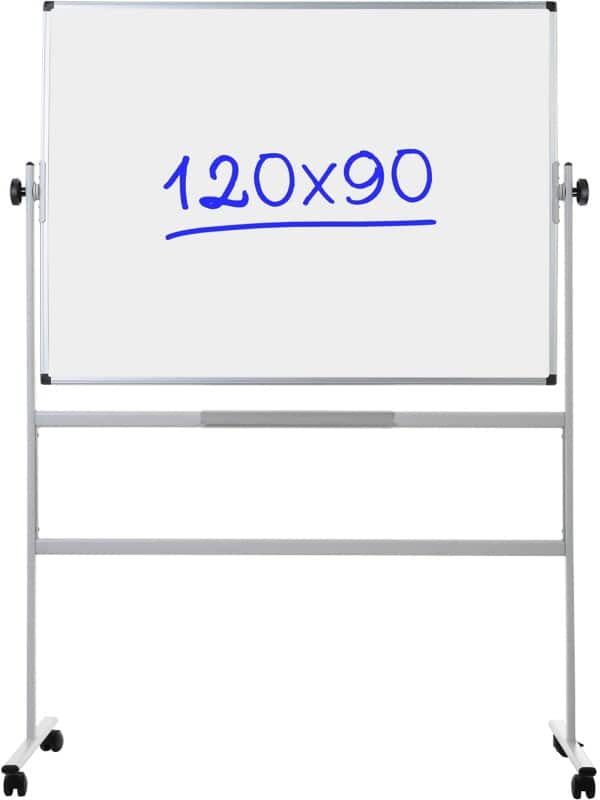 Viking Kantelbaar whiteboard Vrijstaand Magnetisch Email Dubbel 120 (B) x 90 (H) cm
