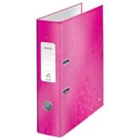 Leitz 180° WOW Breed Ordner A4 80 mm Roze 2 Ringen 1005 Gelamineerd karton Staand
