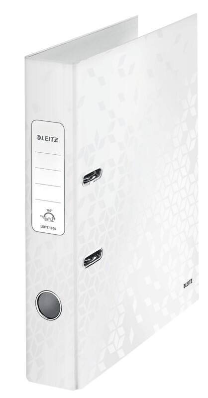 Leitz 180° WOW Smal Ordner A4 50 mm Wit 2 Ringen 1006 Gelamineerd karton Staand