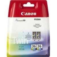 Canon CLI36 Origineel Inktcartridge Cyaan, magenta, geel Duopak 2 Stuks