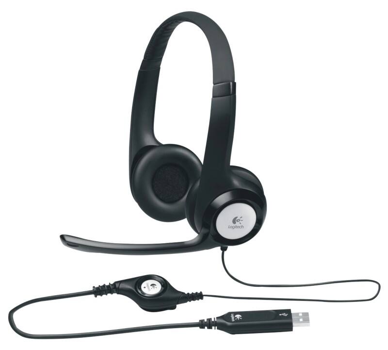 Logitech bedrade headset clearchat h390 stereo zwart