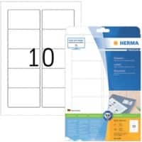 HERMA Etiketten 5028 Klevend A4 Wit 83,8 x 50,8 mm  25 Vellen à 10 Etiketten
