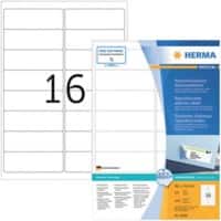 HERMA Etiketten 10309 Klevend A4 Wit 99,1 x 33,8 mm  100 Vellen à 16 Etiketten