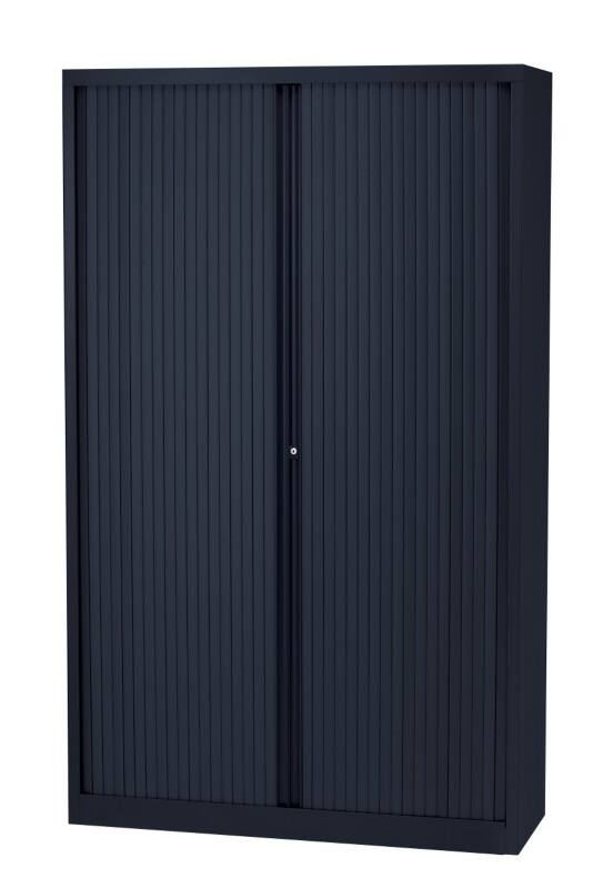 Bisley Roldeurkast Staal 4 Planken Afsluitbaar 1.000 x 430 x 1.980 mm Donkergrijs