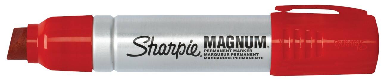 Sharpie Magnum Permanente marker Schuine punt Rood 12 Stuks