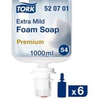 Tork Foam handzeep navulling - 520701 - Allergievriendelijke Universele zeep voor S4 Dispensersystemen - Premium kwaliteit Geurvrij 1 x 1000 ml