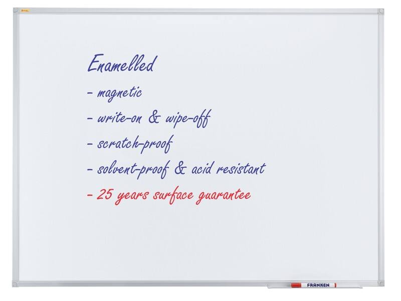 Franken Wandmontage Magnetisch Whiteboard Emaille Valueline 90 x 60 cm