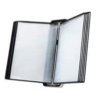 Djois Tarifold Zichtpanelensysteem 10 Panelen A4 ABS (Acrylonitril-butadieen-styreen) Zilver, zwart