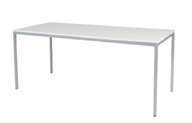 Schaffenburg Kantinetafel Domino Basic Wit, aluminium 1.800 x 800 x 740 mm
