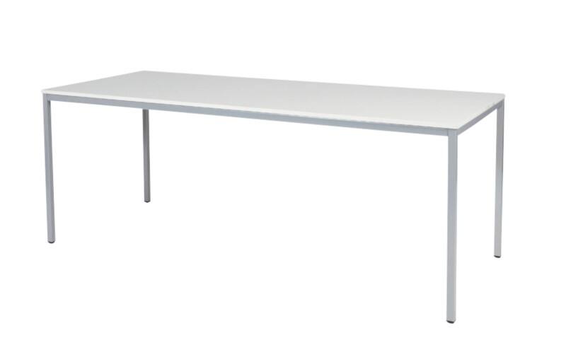 Schaffenburg Kantinetafel Domino Basic Wit, aluminium 2.000 x 800 x 740 mm