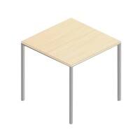 Schaffenburg Kantinetafel Domino Basic Licht kersen, aluminium 800 x 800 x 740 mm