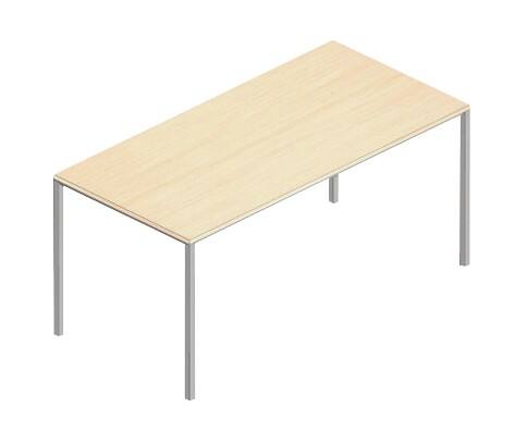 Schaffenburg Kantinetafel Domino Basic Licht kersen, aluminium 1.600 x 800 x 740 mm