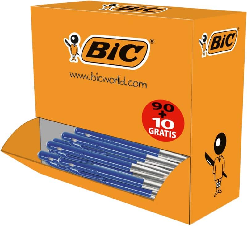 BIC M10 Original Balpen Blauw Medium 0.4 mm Nee 100 Stuks