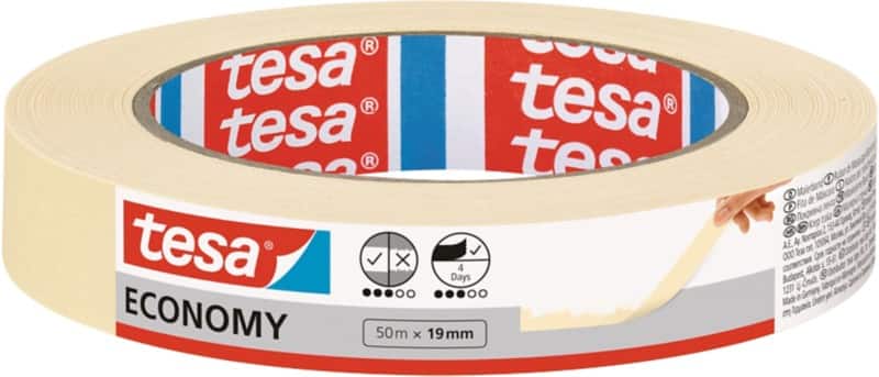 tesa Afplaktape Basic 19 mm x 50 m Chamois