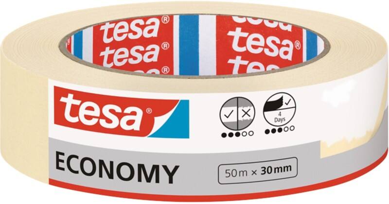 tesa Afplaktape Basic 30 mm x 50 m Chamois