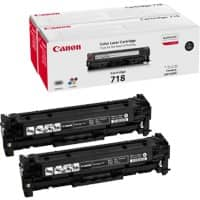 Canon 718BK2 Origineel Tonercartridge Zwart Duopack 2 Stuks