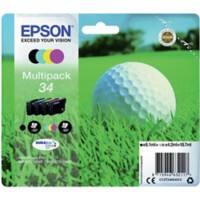 Epson Inktcartridge C13T34664010 Zwart, cyaan, magenta, geel Pak van 4 Multipak