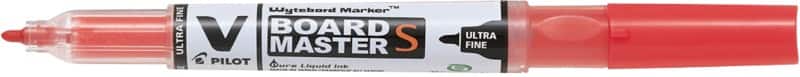 Pilot V-Board Master S Niet-permanent Whiteboard-marker Rood Extra Fijn Ronde punt - 0,8 mm 80% Gerecycled