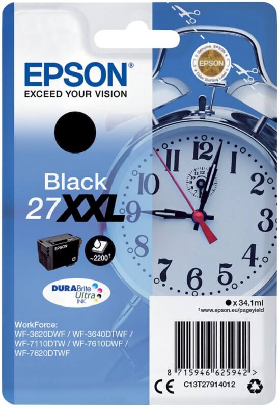 Epson 27XXL Origineel Inktcartridge C13T27914012 Zwart